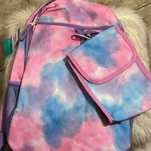 Cool Pink and Blue Tie Dye Backpack and Lunchbag!😍😍